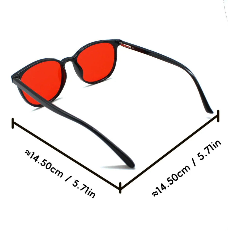 Lunettes unisexes Verres rouges anti-lumière bleue