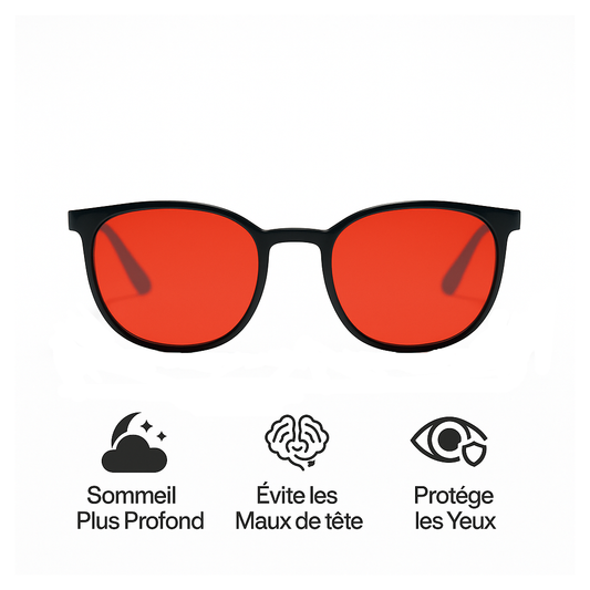 Lunettes unisexes Verres rouges anti-lumière bleue