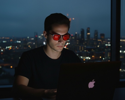 Lunettes unisexes Verres rouges anti-lumière bleue